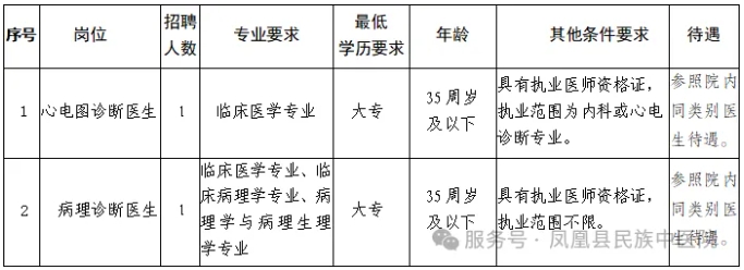 2025湖南湘西凤凰县民族中医院公开招聘劳务派遣工作人员2人公告-1.png