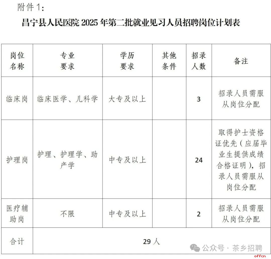 2025云南省保山市昌宁县人民医院第二批就业见习人员招聘公告（29人）-1.jpg