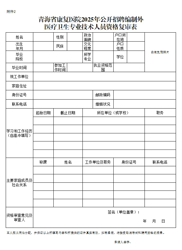 招17人！青海省康复医院2025年公开招聘编制外医疗卫生专业技术人员公告-2.png